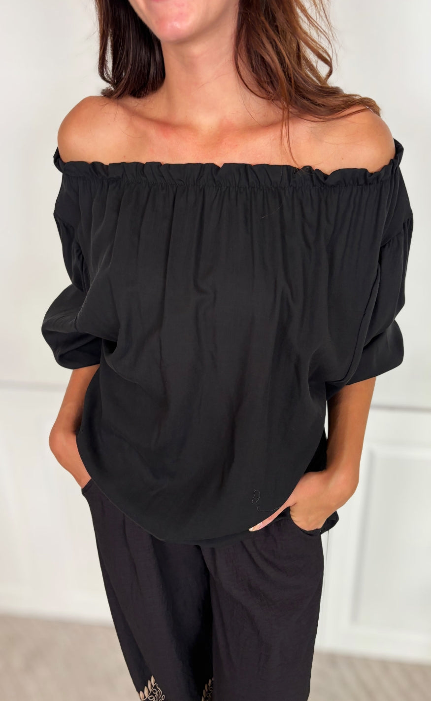 Marta Du Chateau Bluse - Juniper - Black