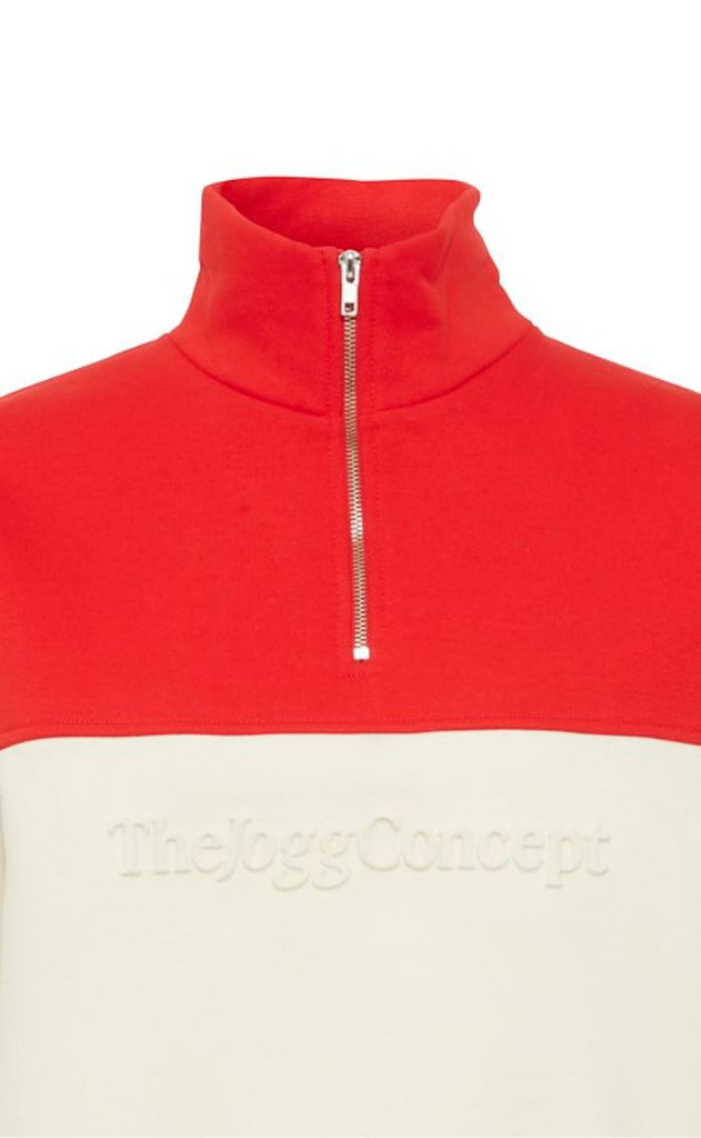 The Jogg Concept Sweatshirt - Sage - Racing Red Mix