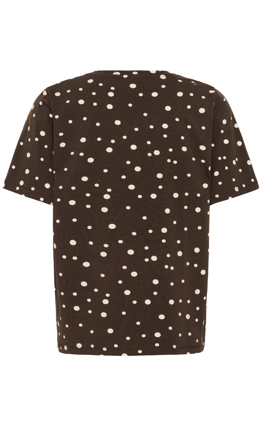 Culture T-shirt - Nanni Gith - Brown/Whitecap Dot