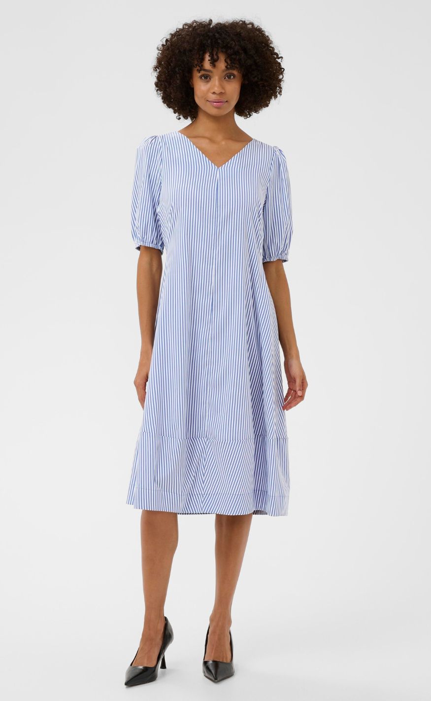 Culture Kjole - Abigail Puff SS - Mazarine Blue