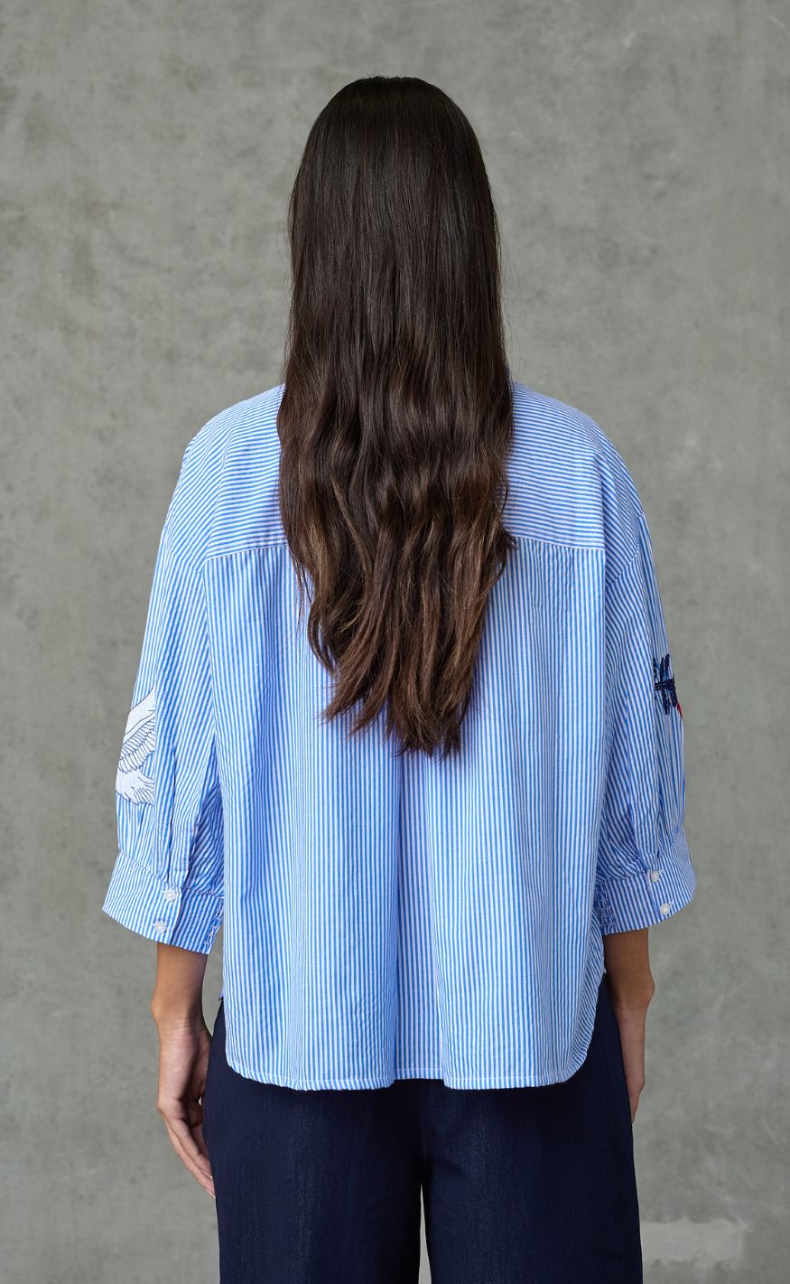 Love & Divine Skjorte - Love1604-2 - Blue Dream Stripes Emb.