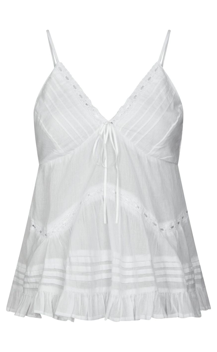 Neo Noir Topp - Elvena S Voile - White