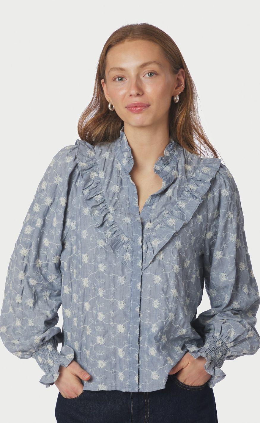 Neo Noir Bluse - Degas Delicate - Dusty Blue