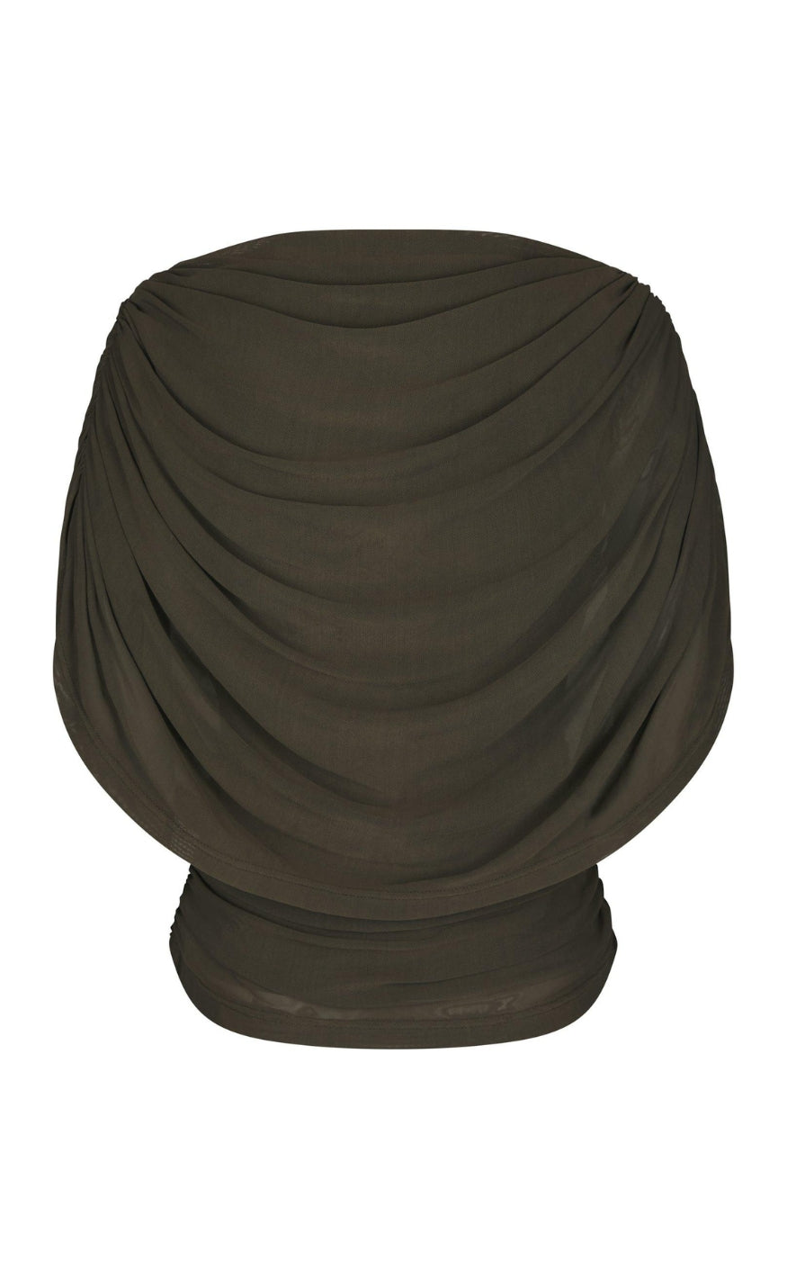 Neo Noir Topp - Cottuna Drapy Mesh - Army