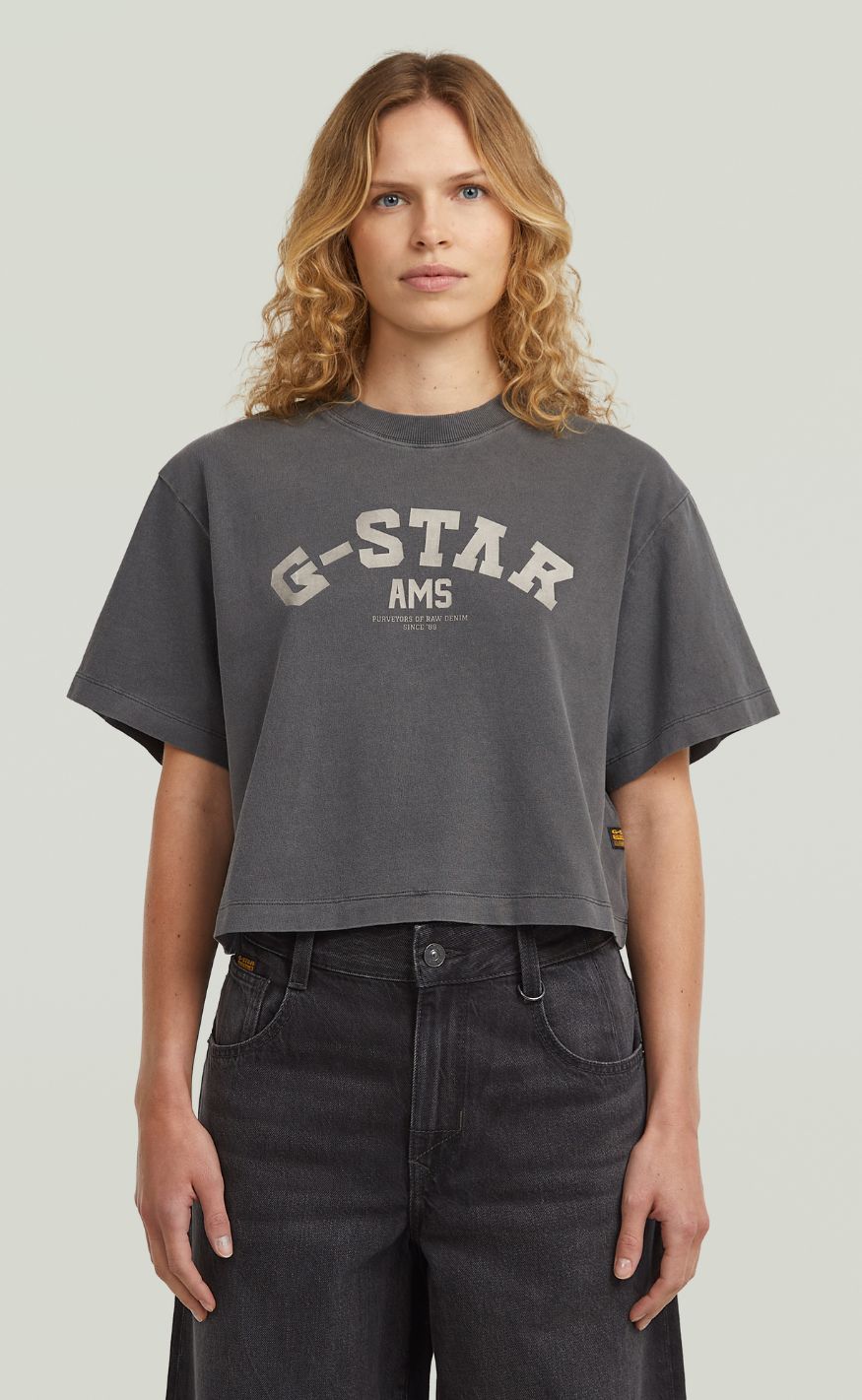 G-STAR T-shirt - Washed boxy wmn - DK Black GD | Rask levering ...
