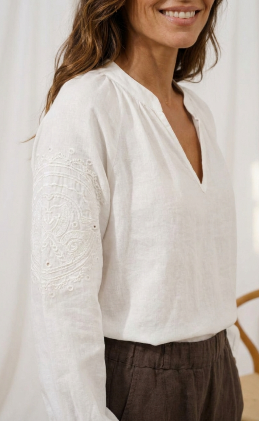 Marta Du Chateau Bluse - Sevina - Offwhite