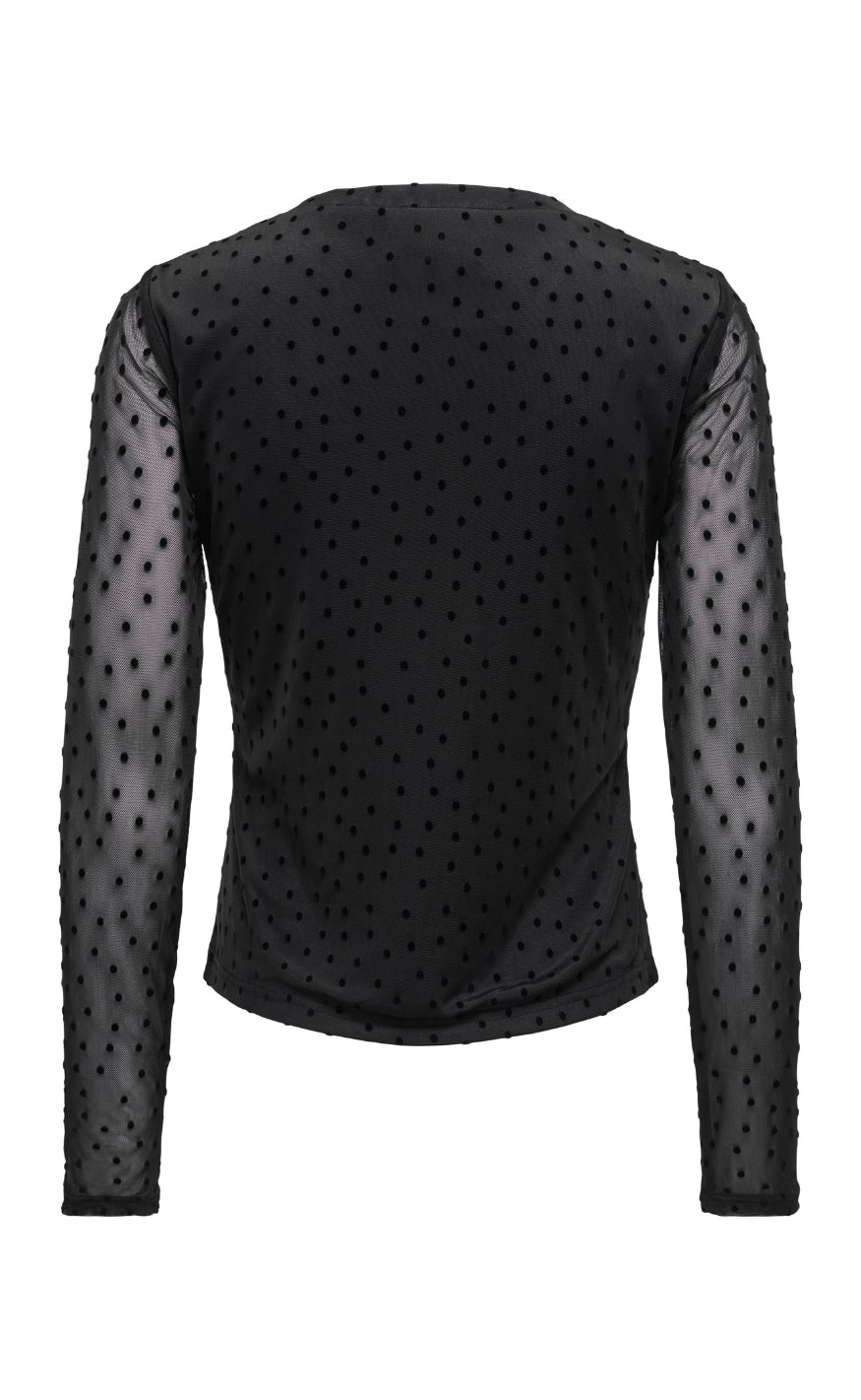 ONLY Bluse - Nova Mesh - Black/Black Dots