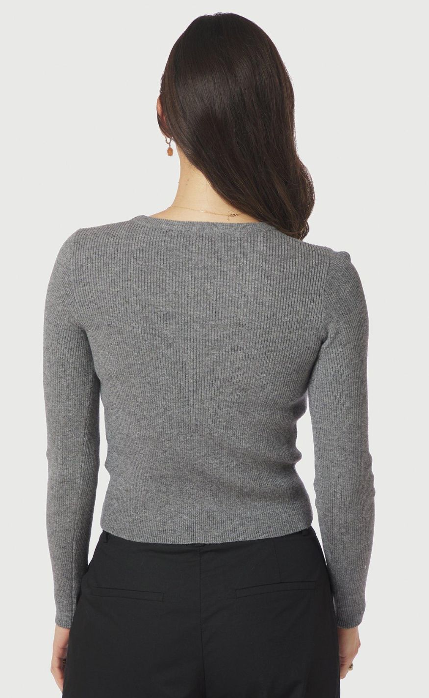 Neo Noir Bluse - Kirrera - Dark Grey Melange