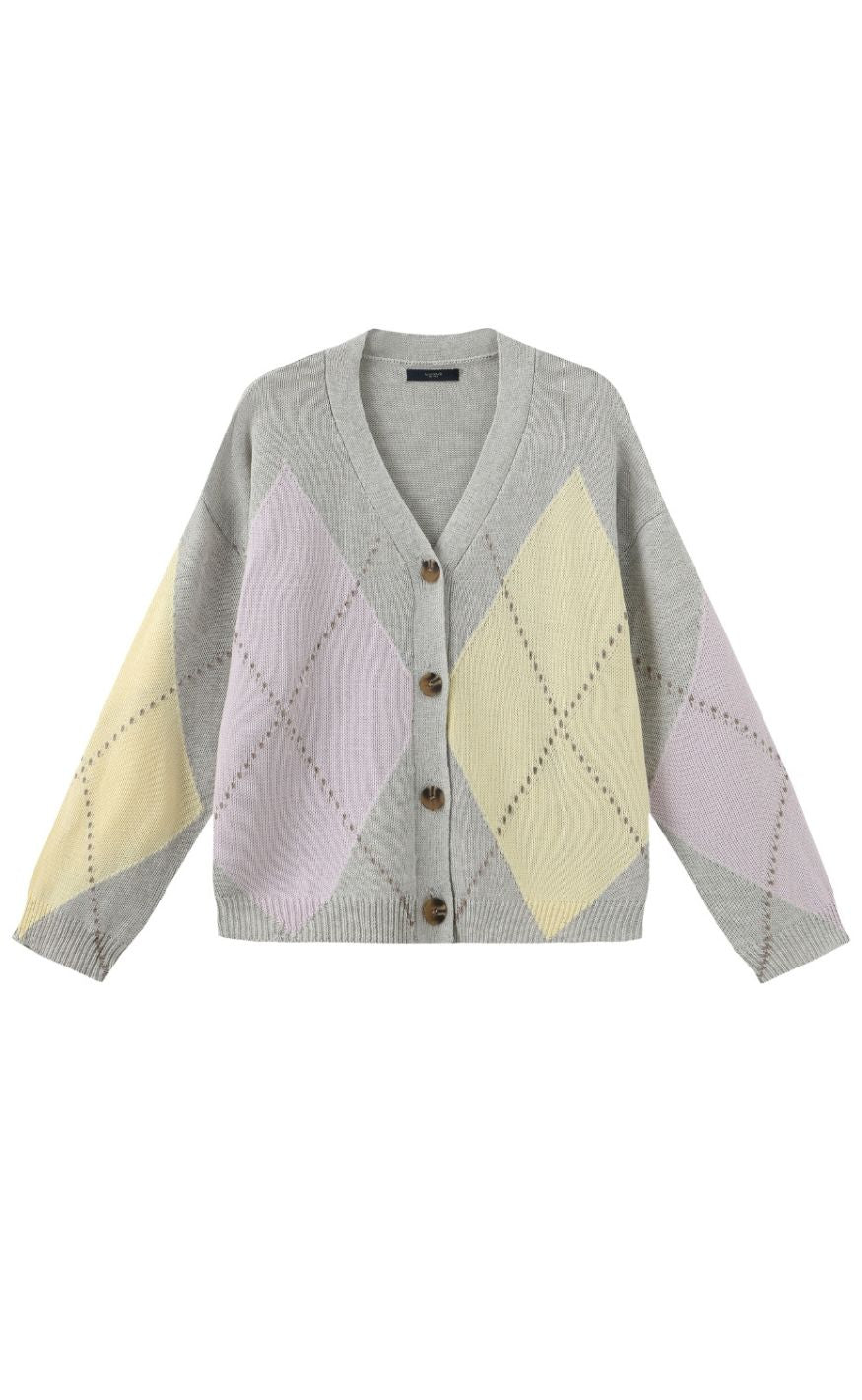 Luxzuz Cardigan - Ambrosia - Light Grey Melange