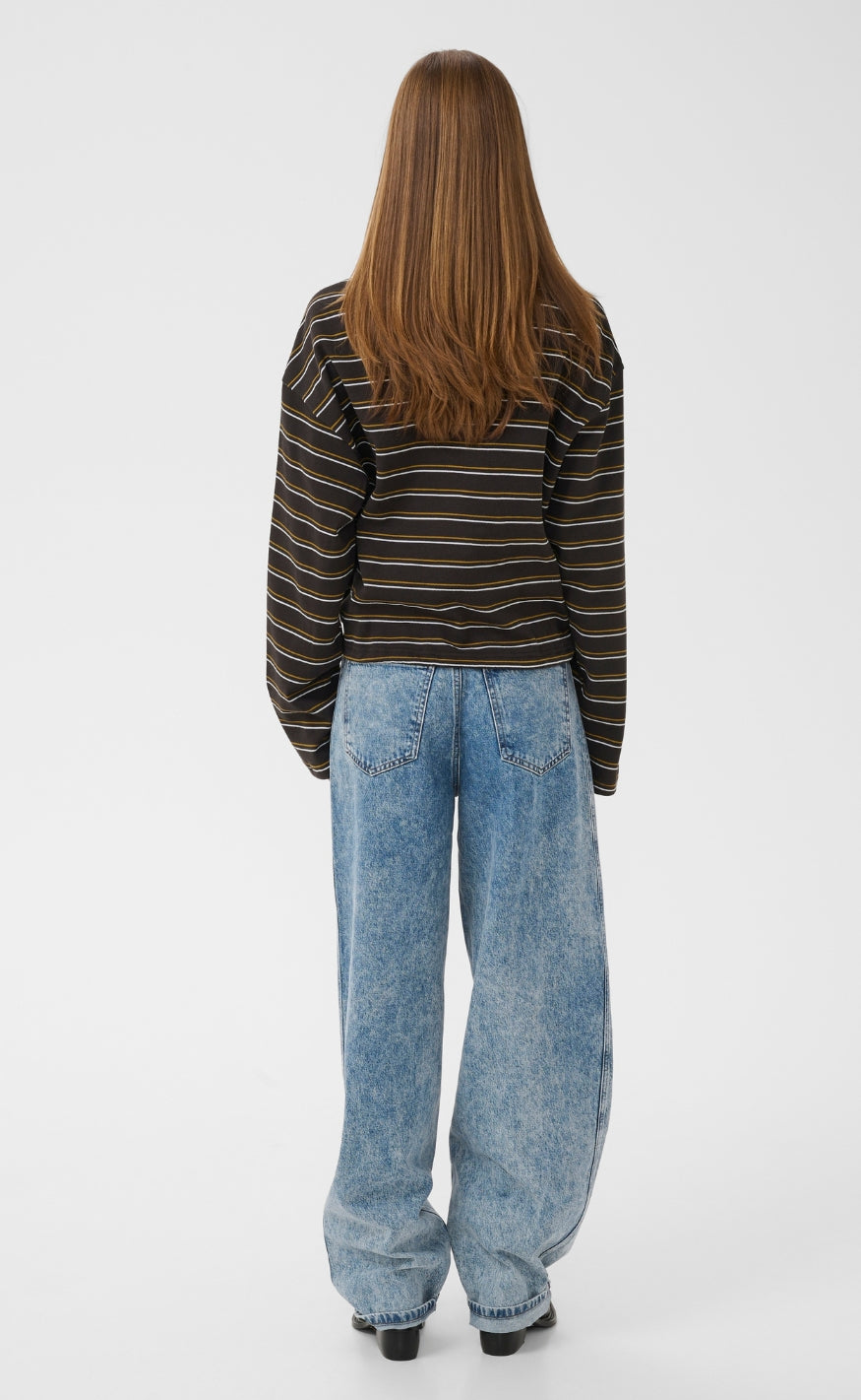 Gestuz Bluse - Pilova Polo - Ganache Striped