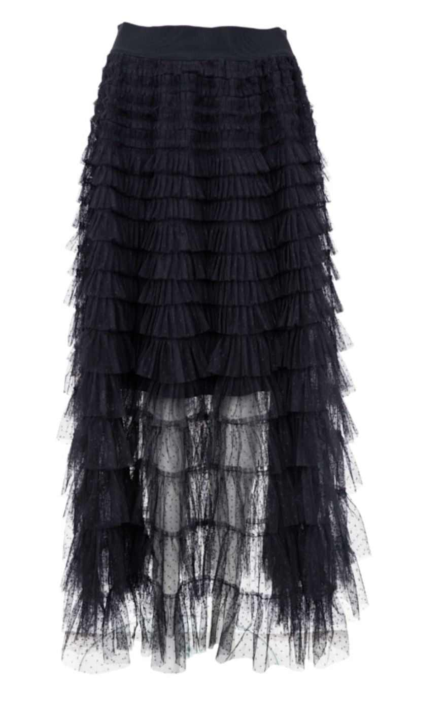 Black Colour Skjørt - Angelina Mesh - Black