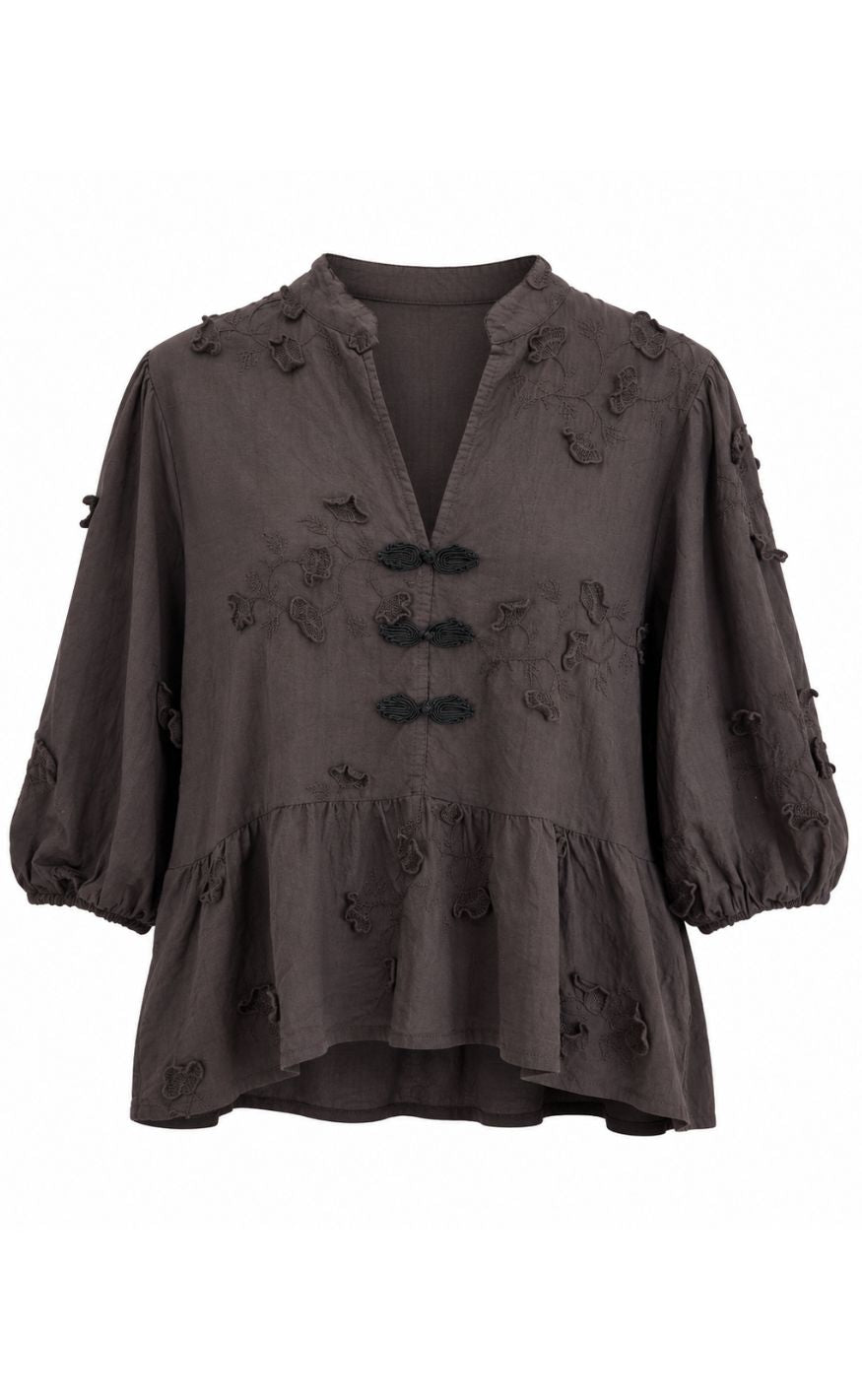 Marta Du Chateau Bluse - Safiya - Castagno