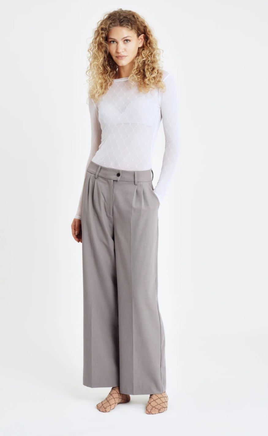 Hype The Detail Bluse - Mesh - White