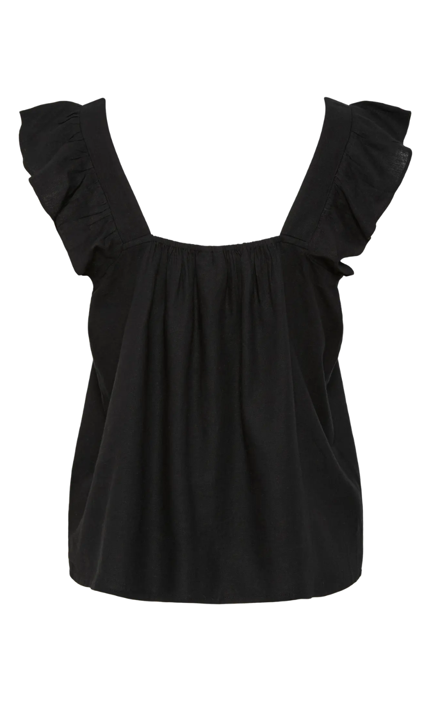 Pieces Topp - Pia - Black