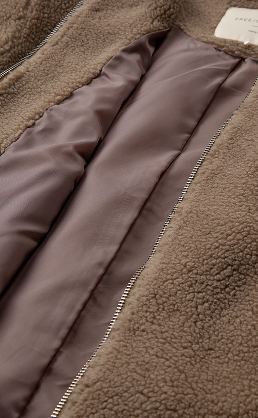 Freequent Jakke - Teddy - Desert Taupe