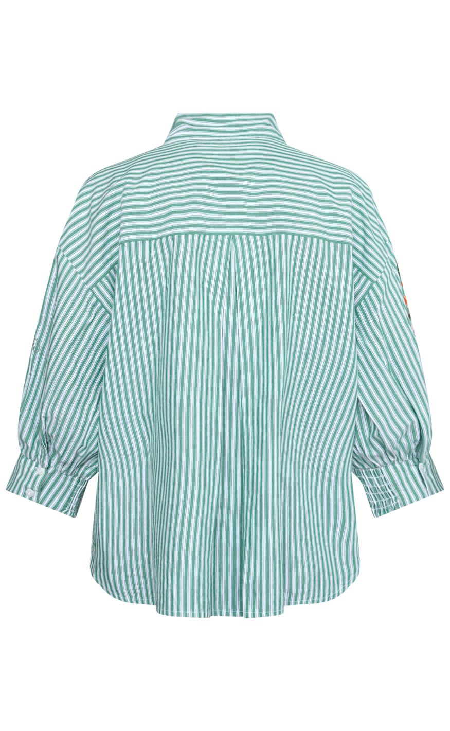 Love & Divine Skjorte - Love1604 - Green Stripes