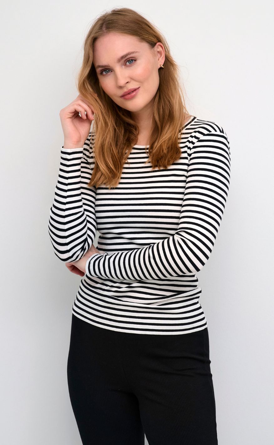 Culture T-shirt - Dolly - Black/White Stripe