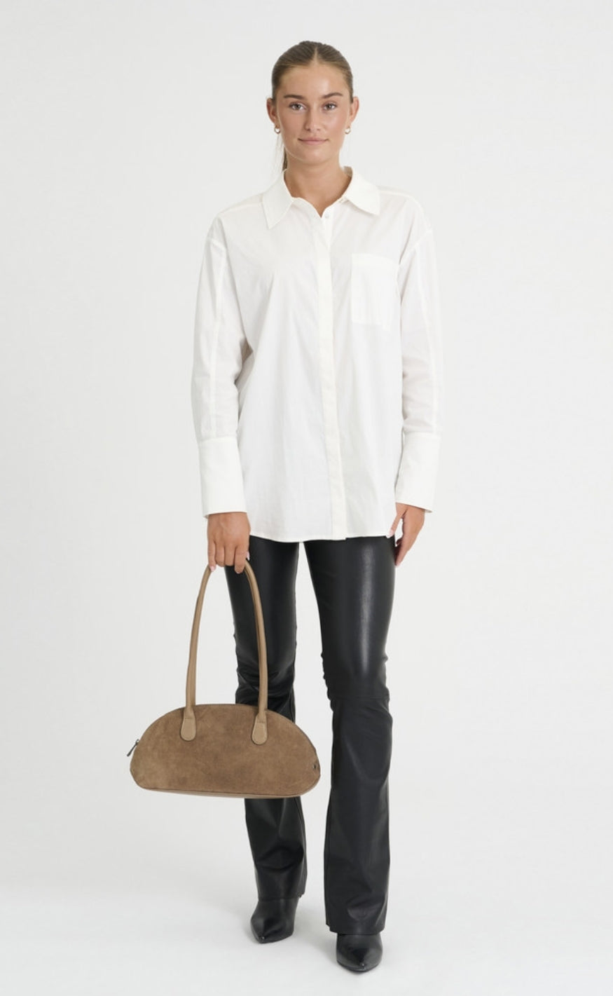 Depeche SkulderVeske - Bilbao Suede - Dark Mud