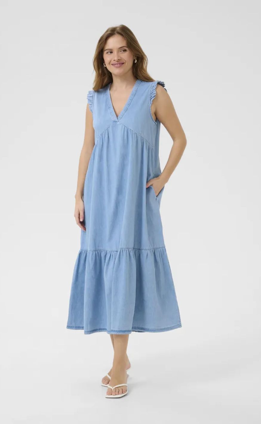 Culture Kjole - Berteline Arpa - Light Blue Wash