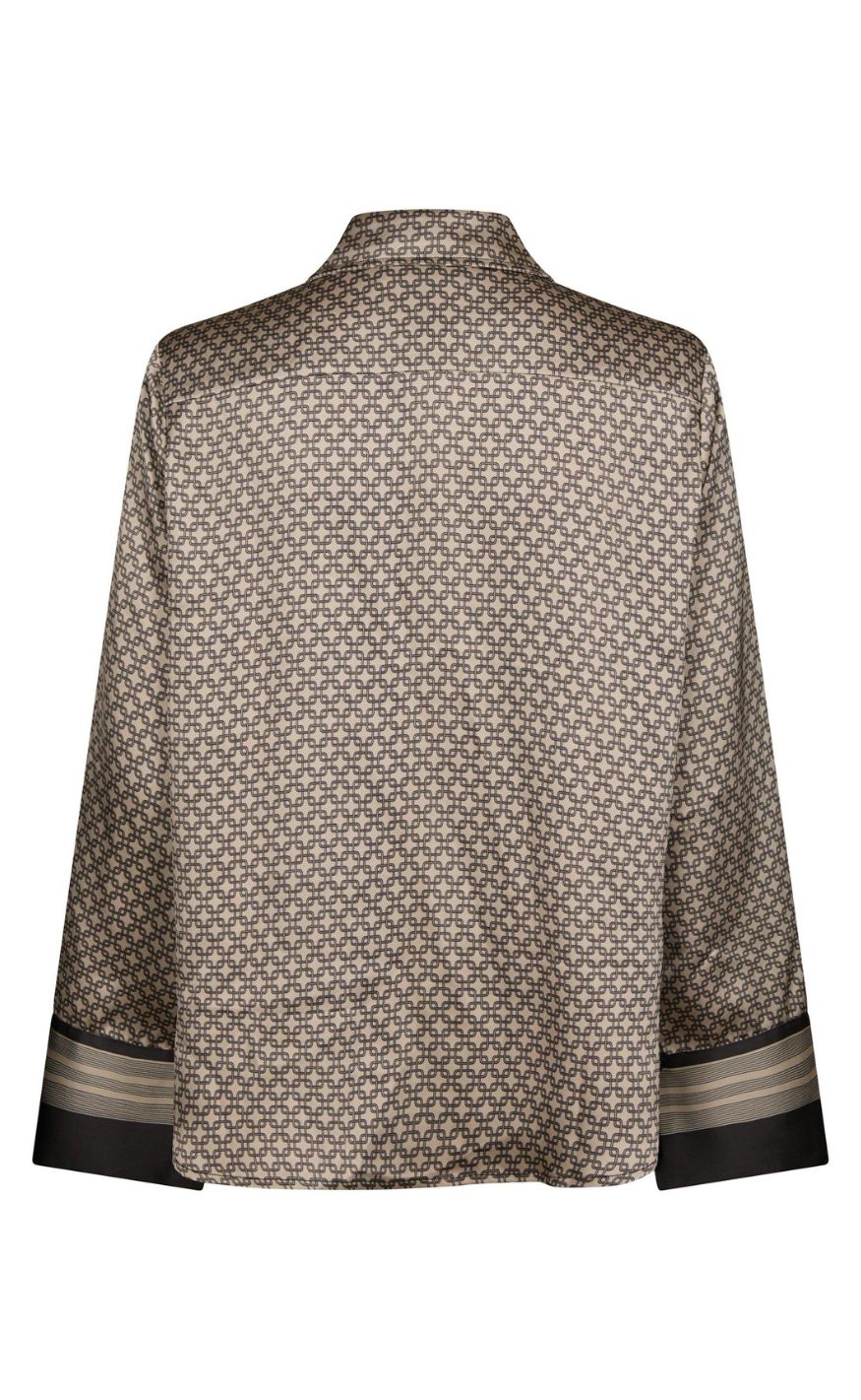 Neo Noir Skjorte - Mistan Pattern - Beige