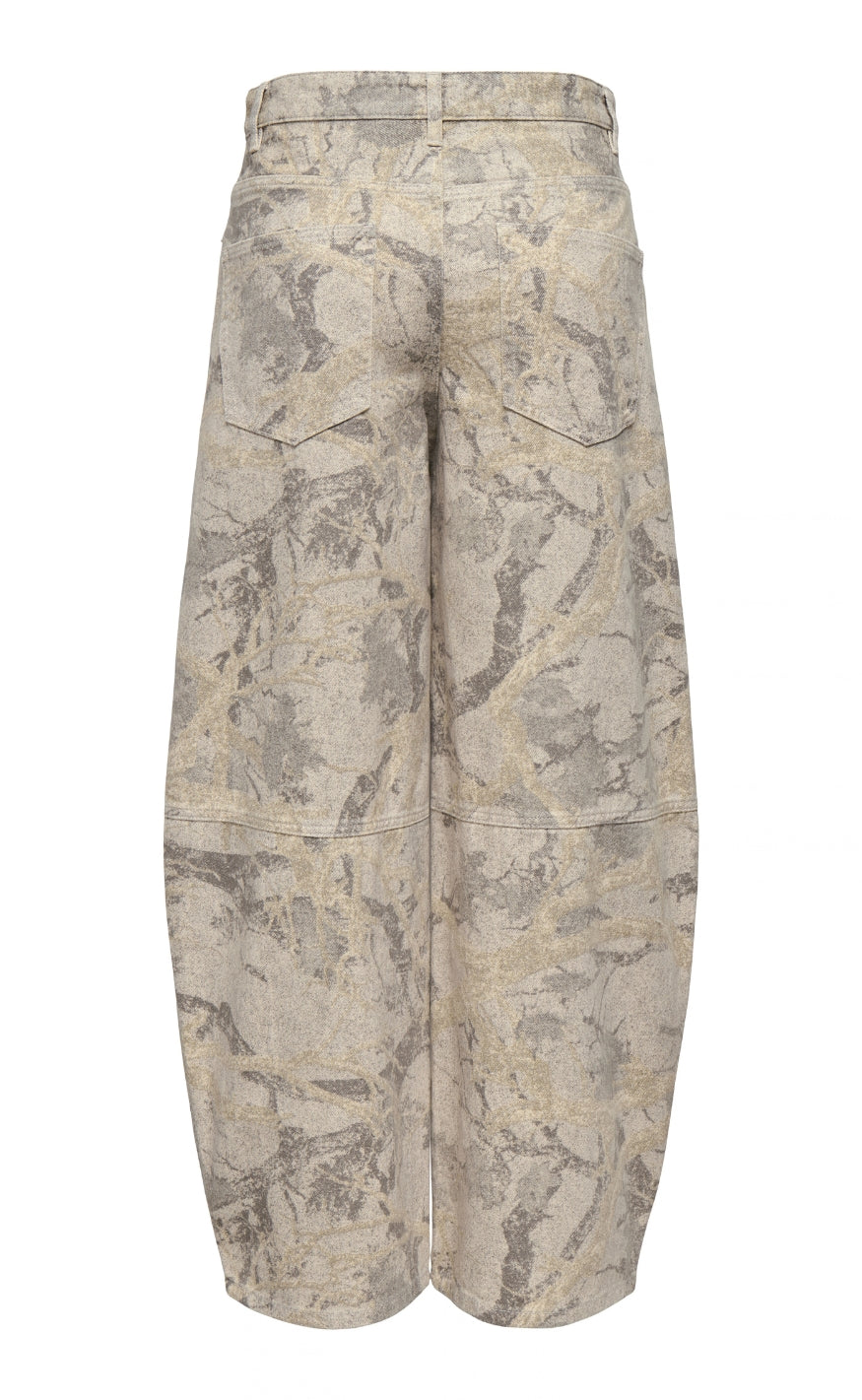 ONLY Bukser - Taylor-Banu Camo Barrel - Oatmeal