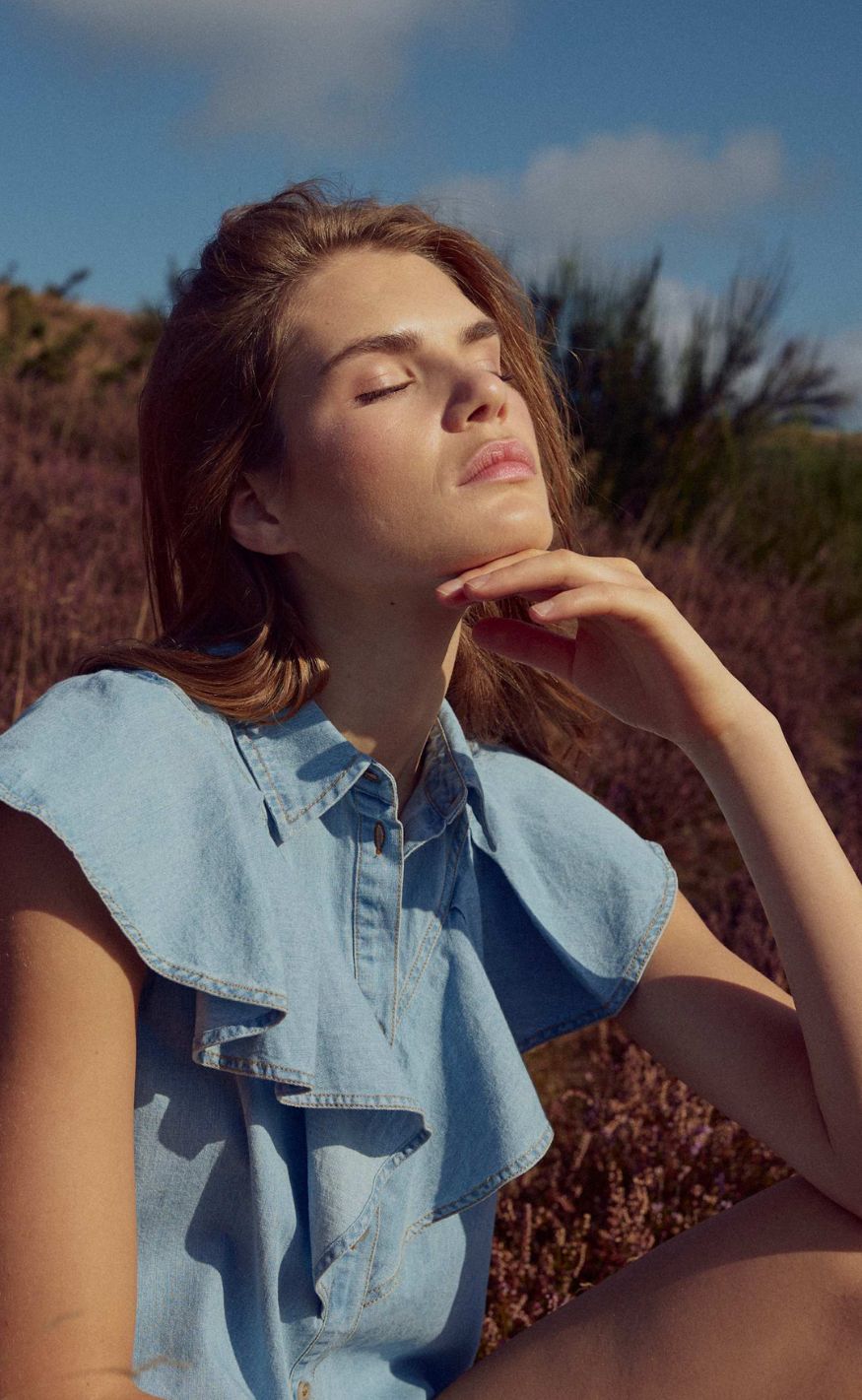Noella Skjorte - Micaela SS - Light Wash