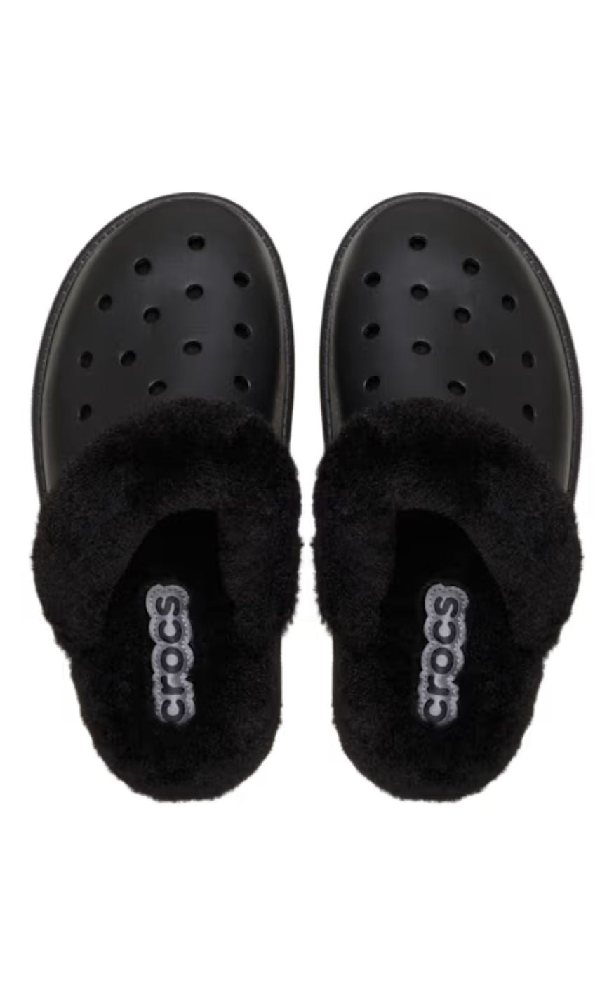 Crocs Træsko - Classic Fuzz Scuff - Black