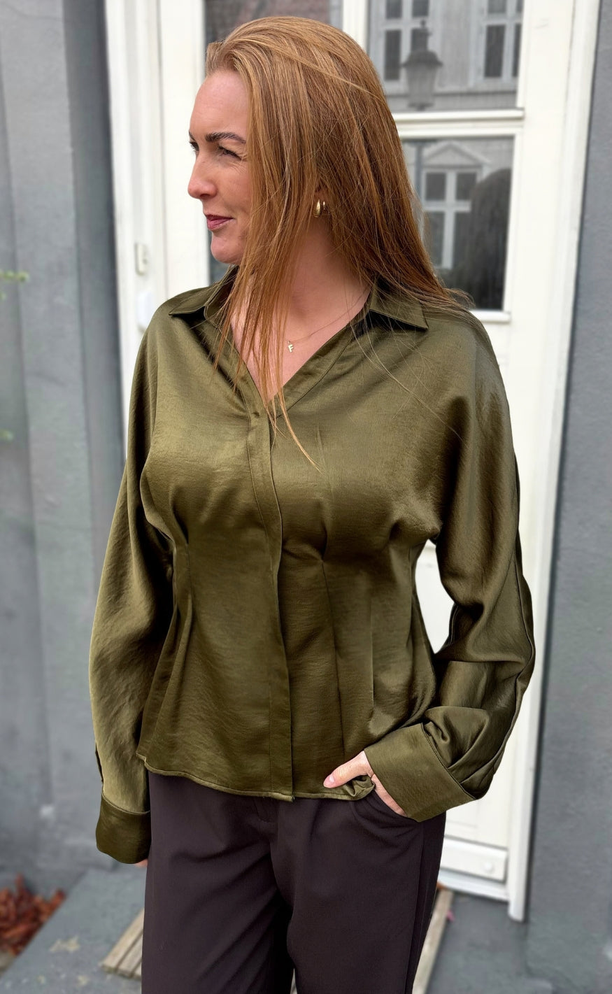 Say INA Copenhagen Bluse - Elowen - Green