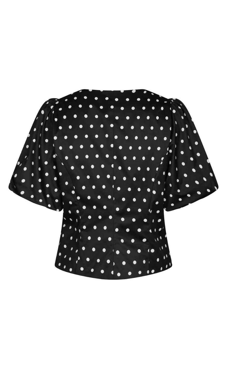 Neo Noir Bluse - Anela Dot - Black