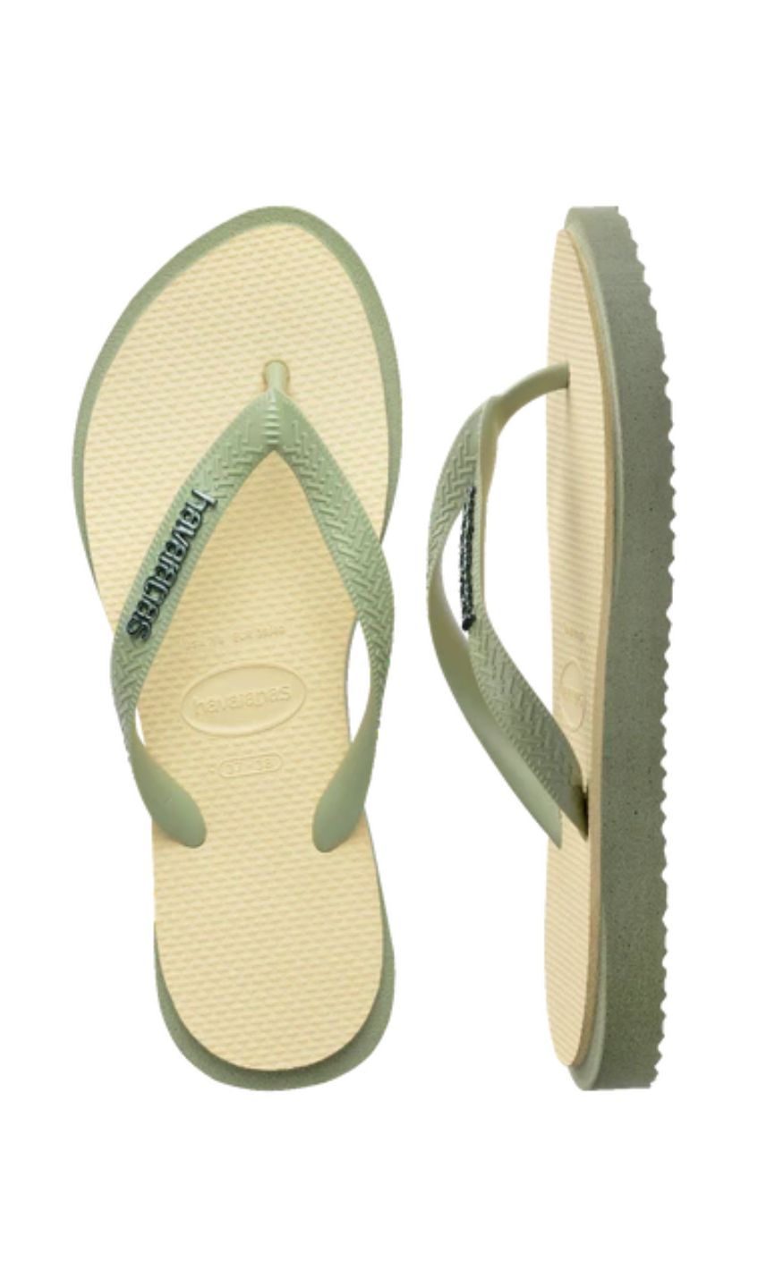 Havaianas Klipklappere - Topp Point Fusion - Smoke Green/Butter