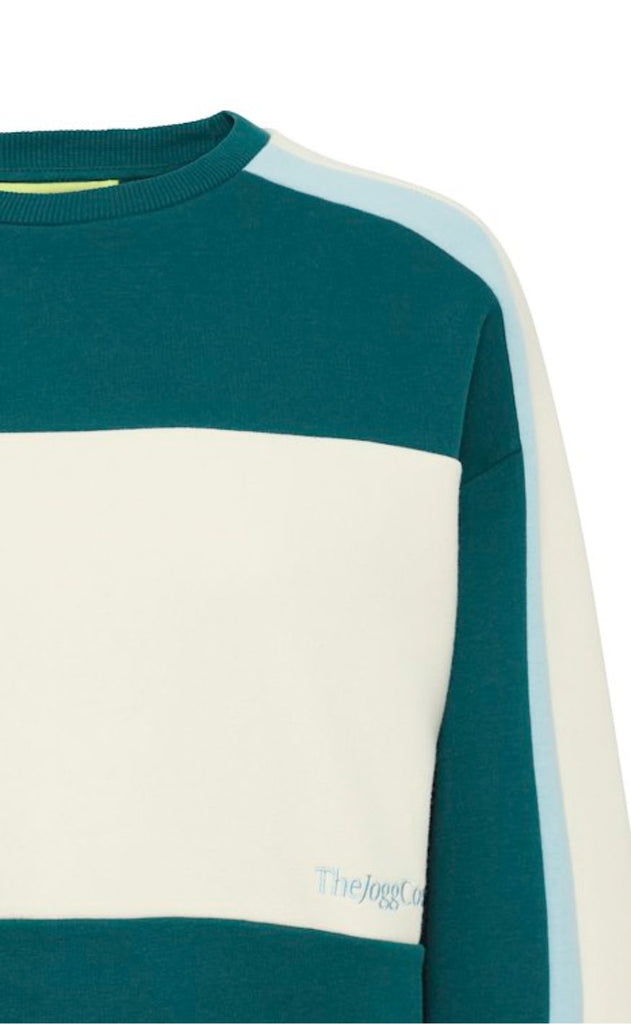 The Jogg Concept Sweater - Sage  Block - Deep Teal Mix