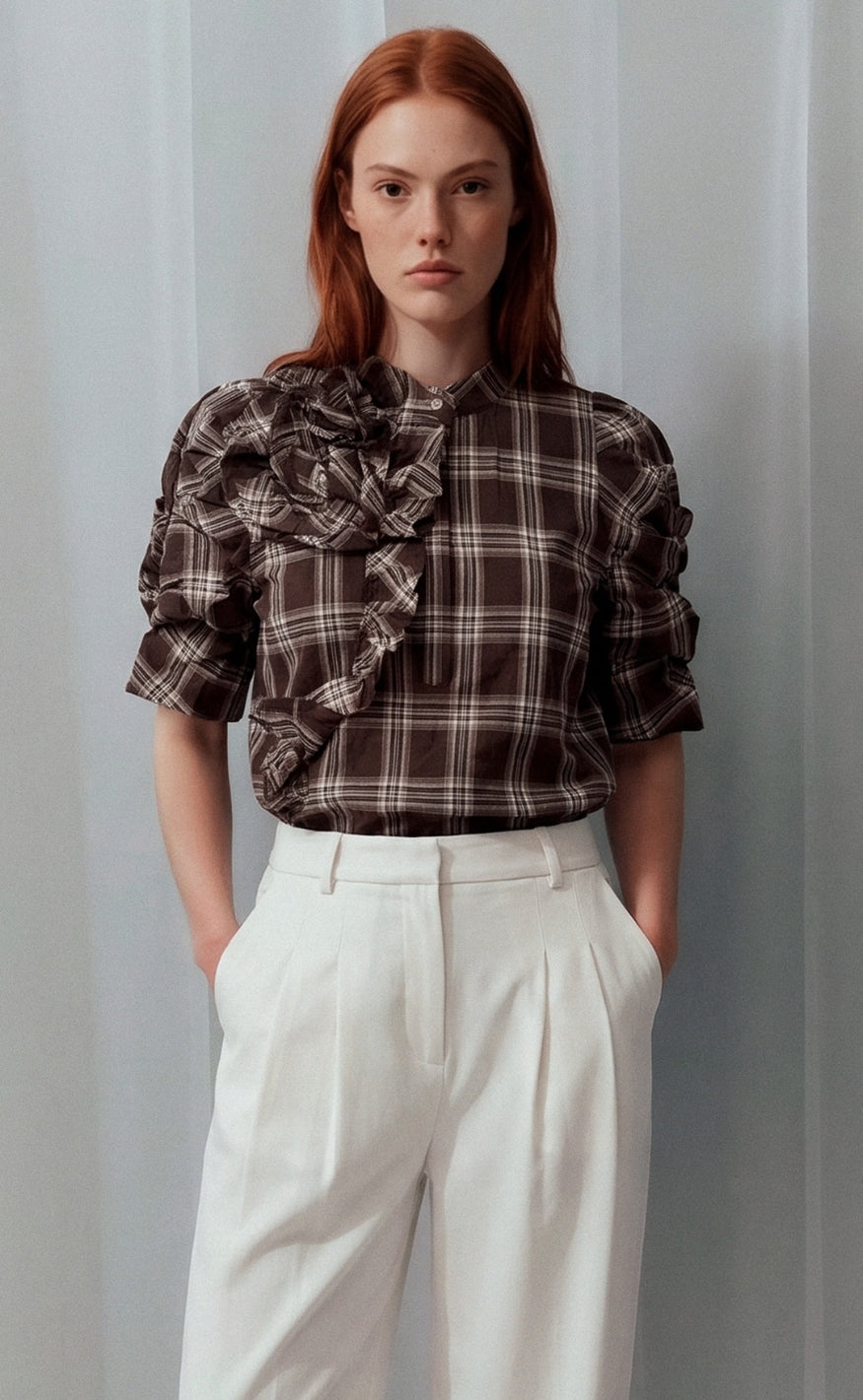 Gossia Bluse - Zabina - Brown Checks