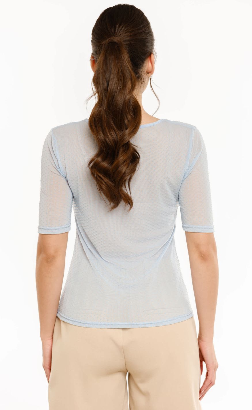 Liberté T-shirt - Mesh Dot - Light Blue