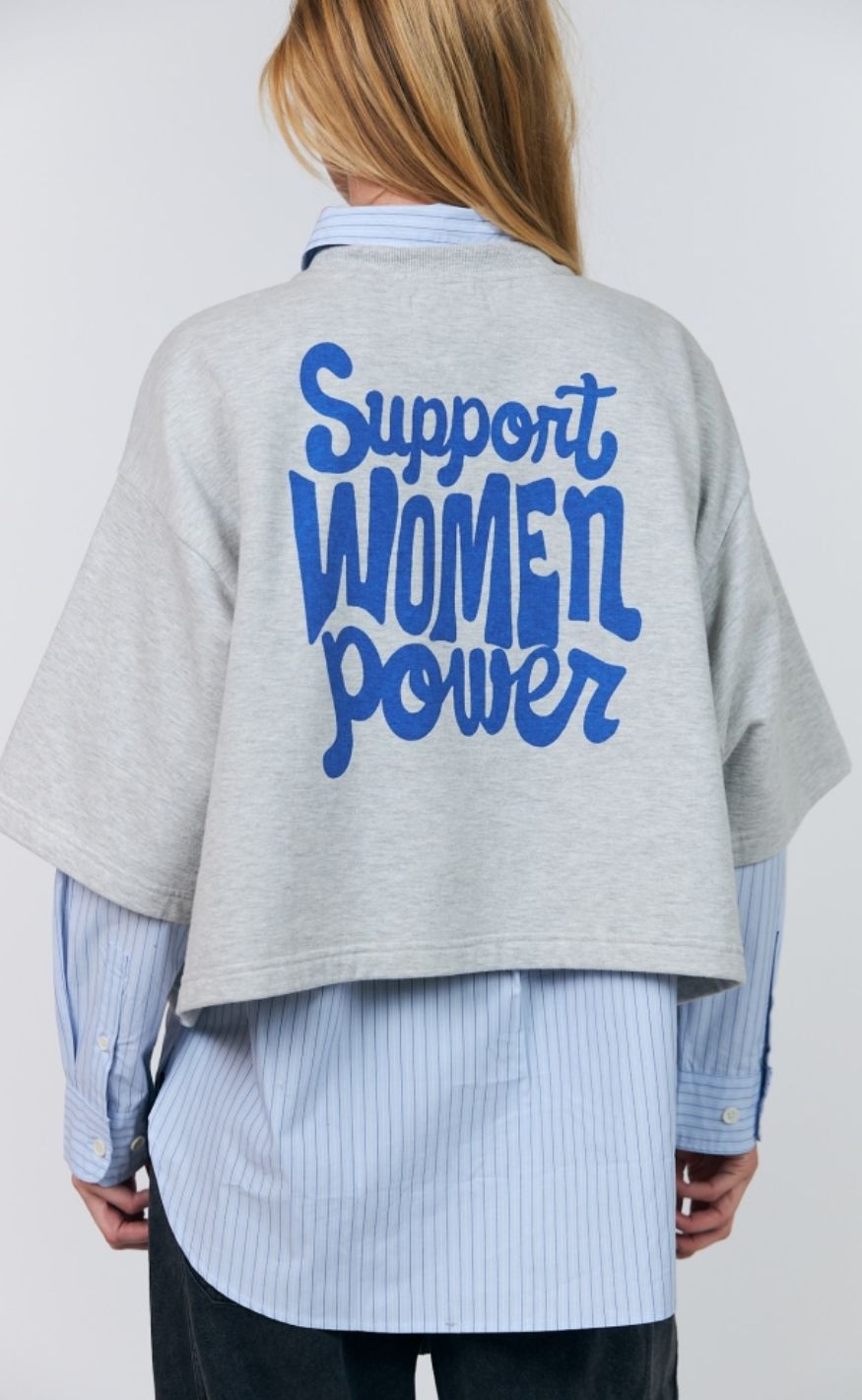 Lollys Laundry Sweatshirt - Dan Boxy - Light Grey Melange