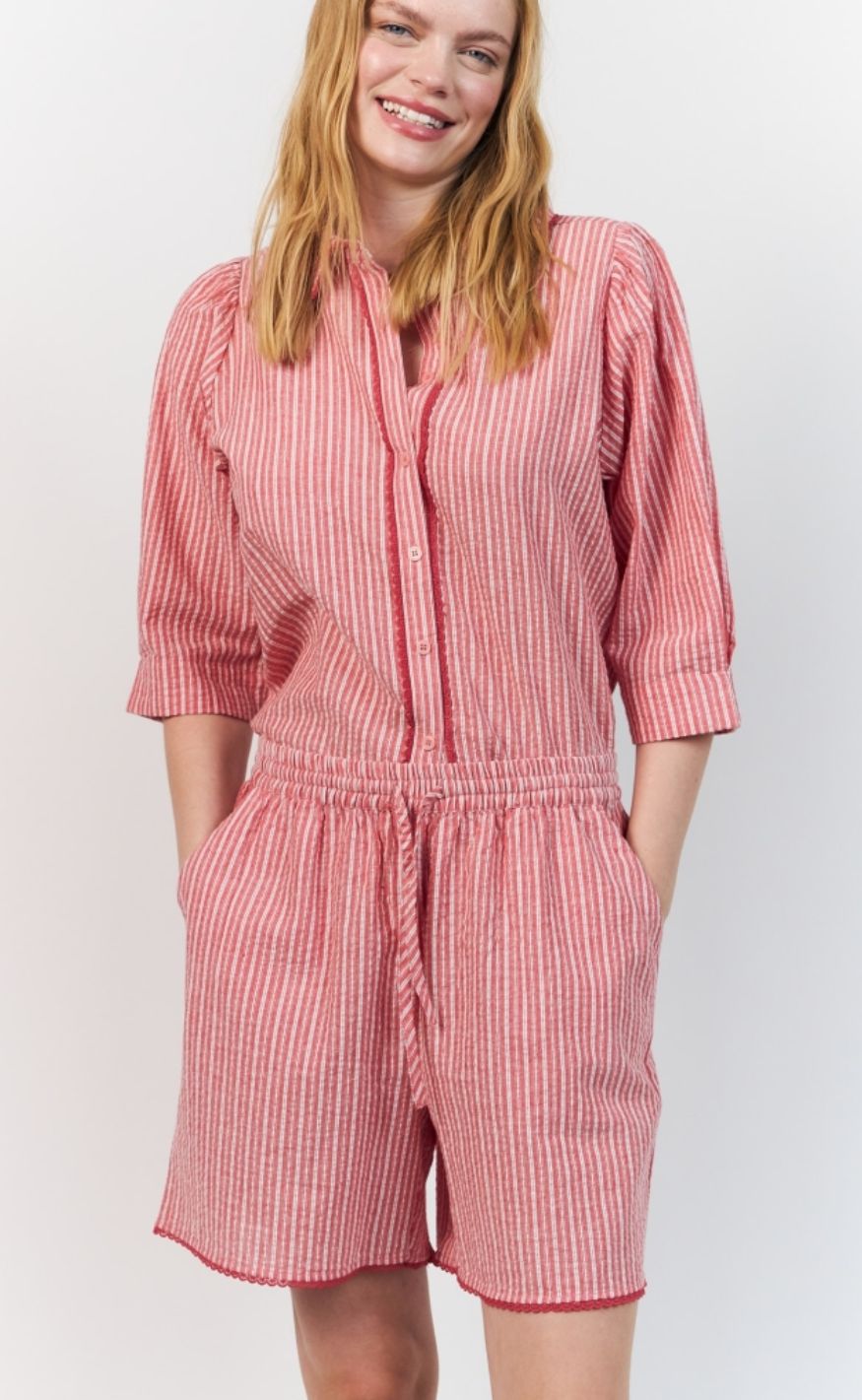 Lollys Laundry Skjorte - BonoLL SS - Red