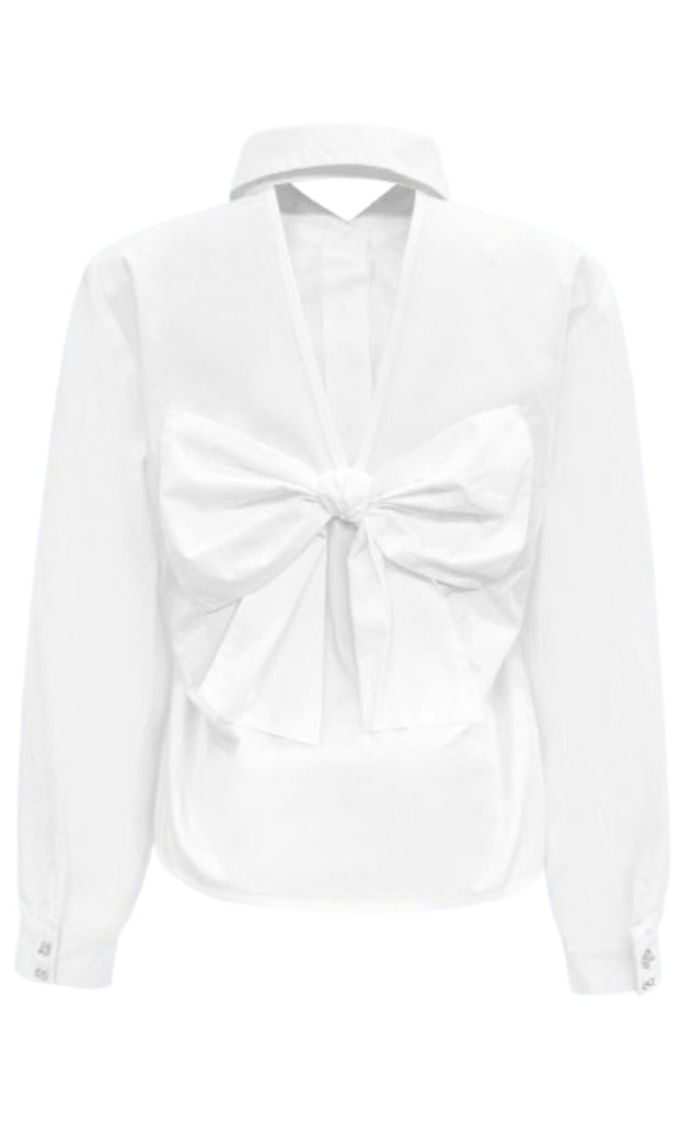 Liberte Bluse - Bobo Ls Bow - White