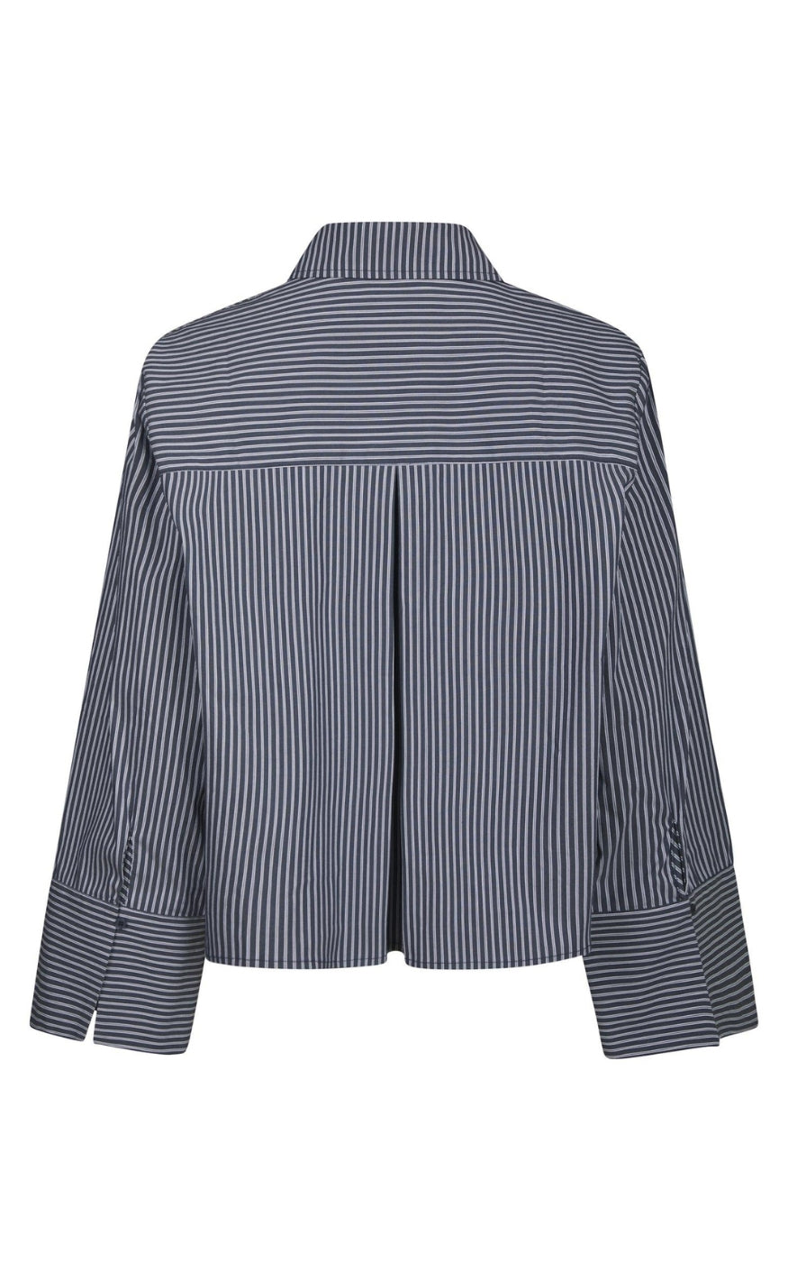Neo Noir Skjorte - Jaylin Stripe - Dark Navy
