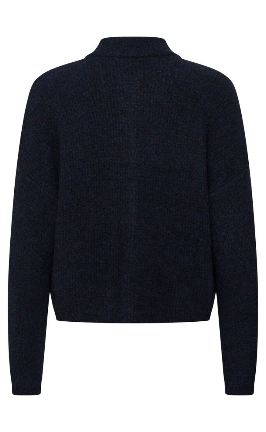 Gestuz Cardigan - Alpha Short - Navy Melange