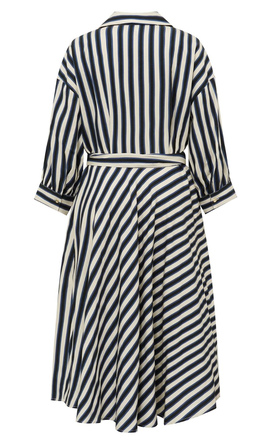 Gossia Kjole - Piper - Navy Creme Stripes