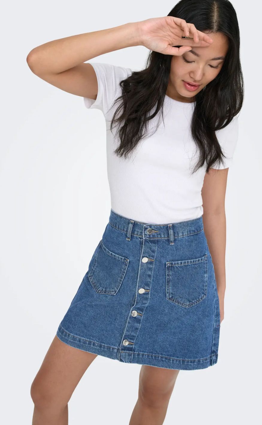 ONLY Skjørt - Amazing - Medium Blue Denim