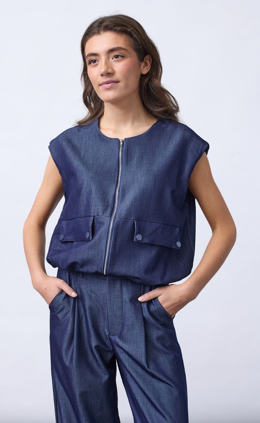 Sisters Point Vest - GARWIN-VE5 - L.Denim