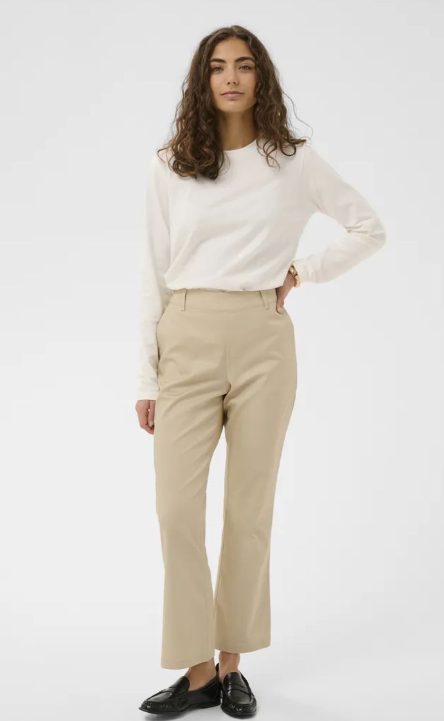 Culture Bukser - Caya Flare - Oyster Gray