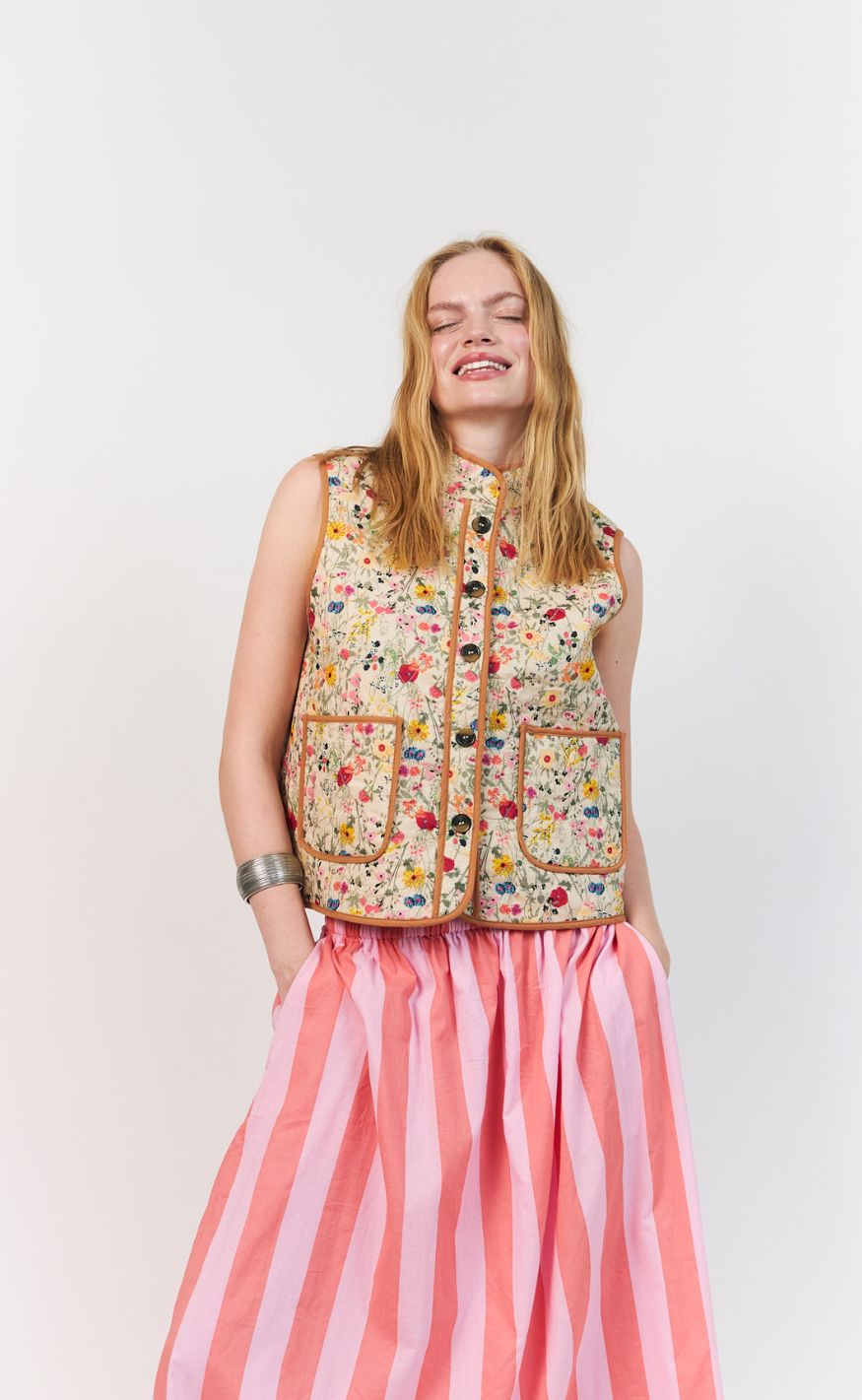 Lollys Laundry Vest - CairoLL Quilted - Flower Print