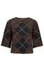 ONLY Strikkegenser - Noeme SS - Coffee Bean Big Argyle/Black/Oatmeal/Mel