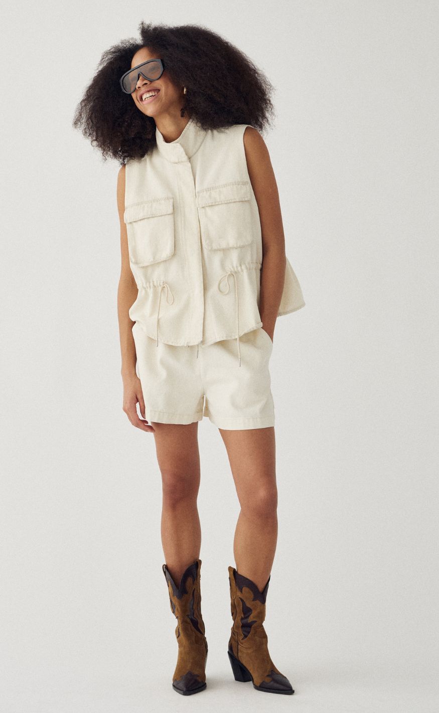 Noella Shorts - Meera MW - Washed Ivory