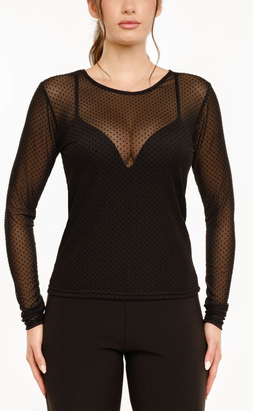 Liberté T-shirt - Mesh LS - Black