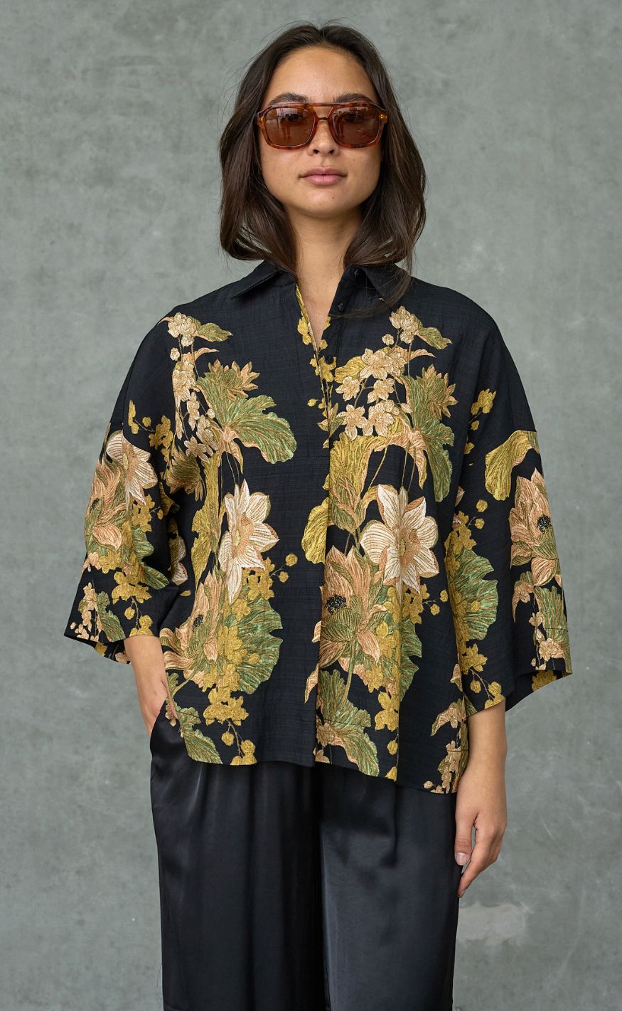 Love & Divine Bluse - Love1553 - Black Paisley
