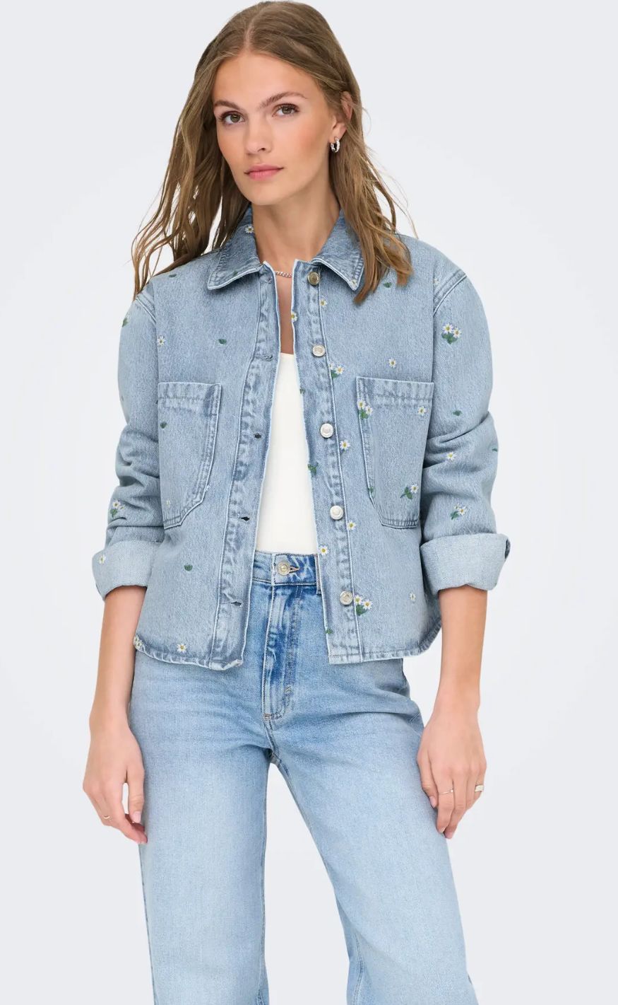 ONLY Skjorte - Cassie - Light Blue Denim