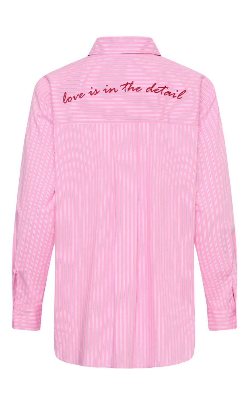 Culture Skjorte - Ebony - Pink Stripe