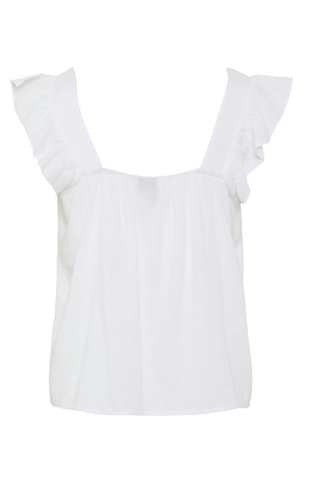 Pieces Topp - Pia - Bright White